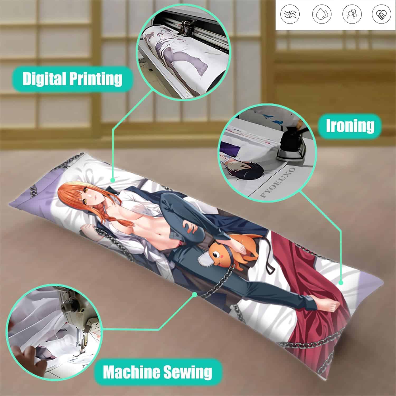 Funda de Almohada para el Cuerpo con Diseño de Anime - Imagen 5