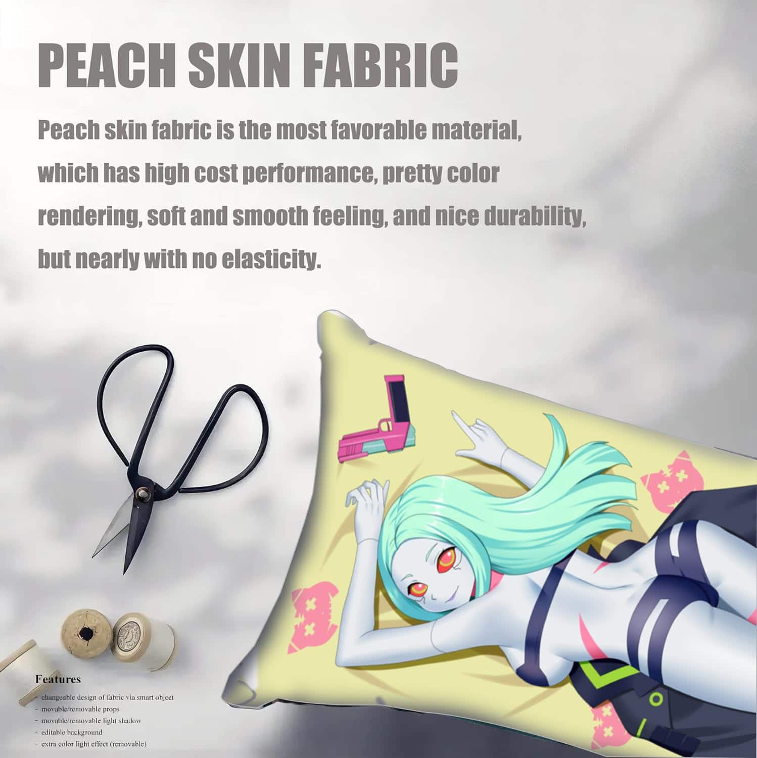 Funda de almohada Dakimakura Anime Original, 19"x59" Funda - Imagen 3