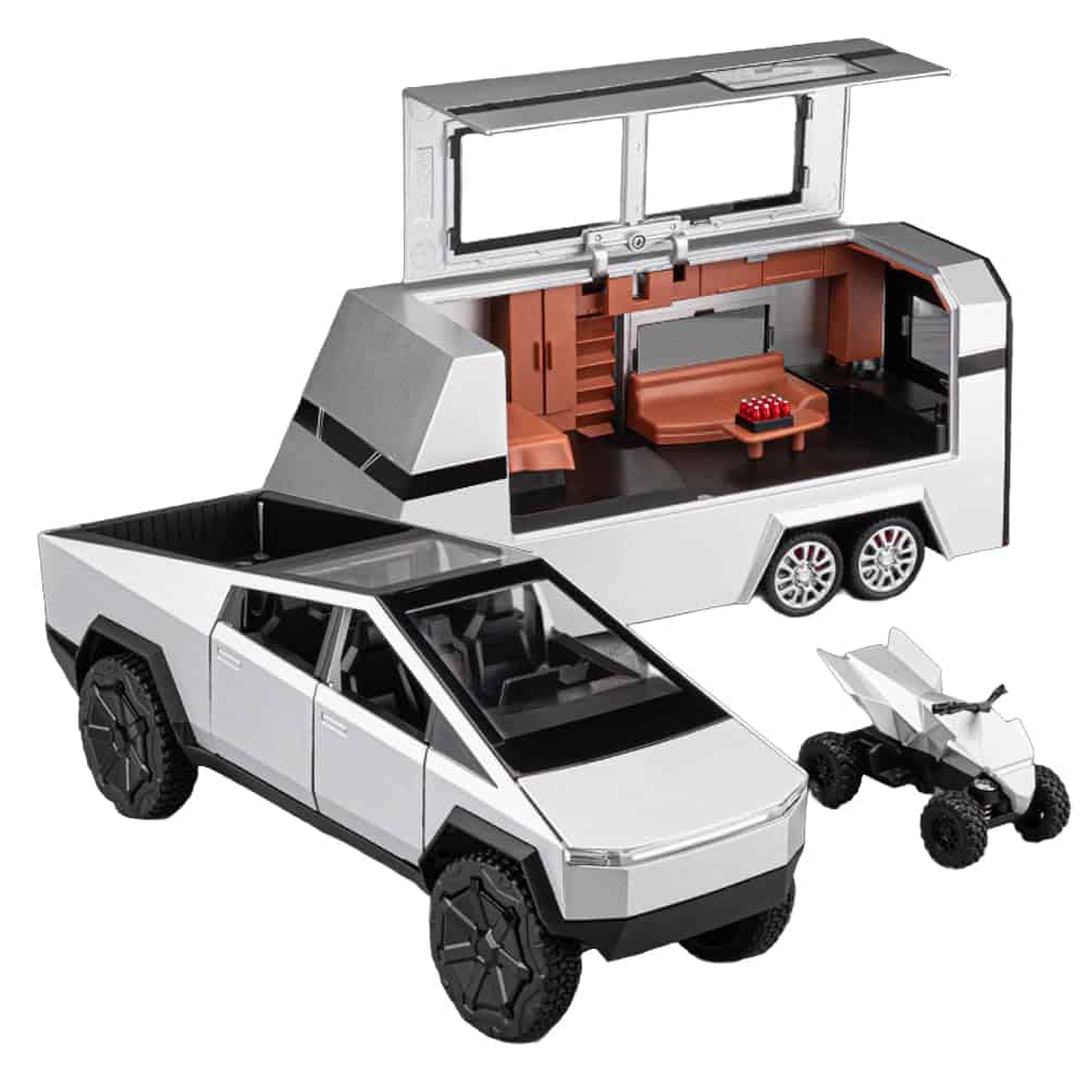 Juguete de Camioneta Grande 1/24 con Autocaravana y