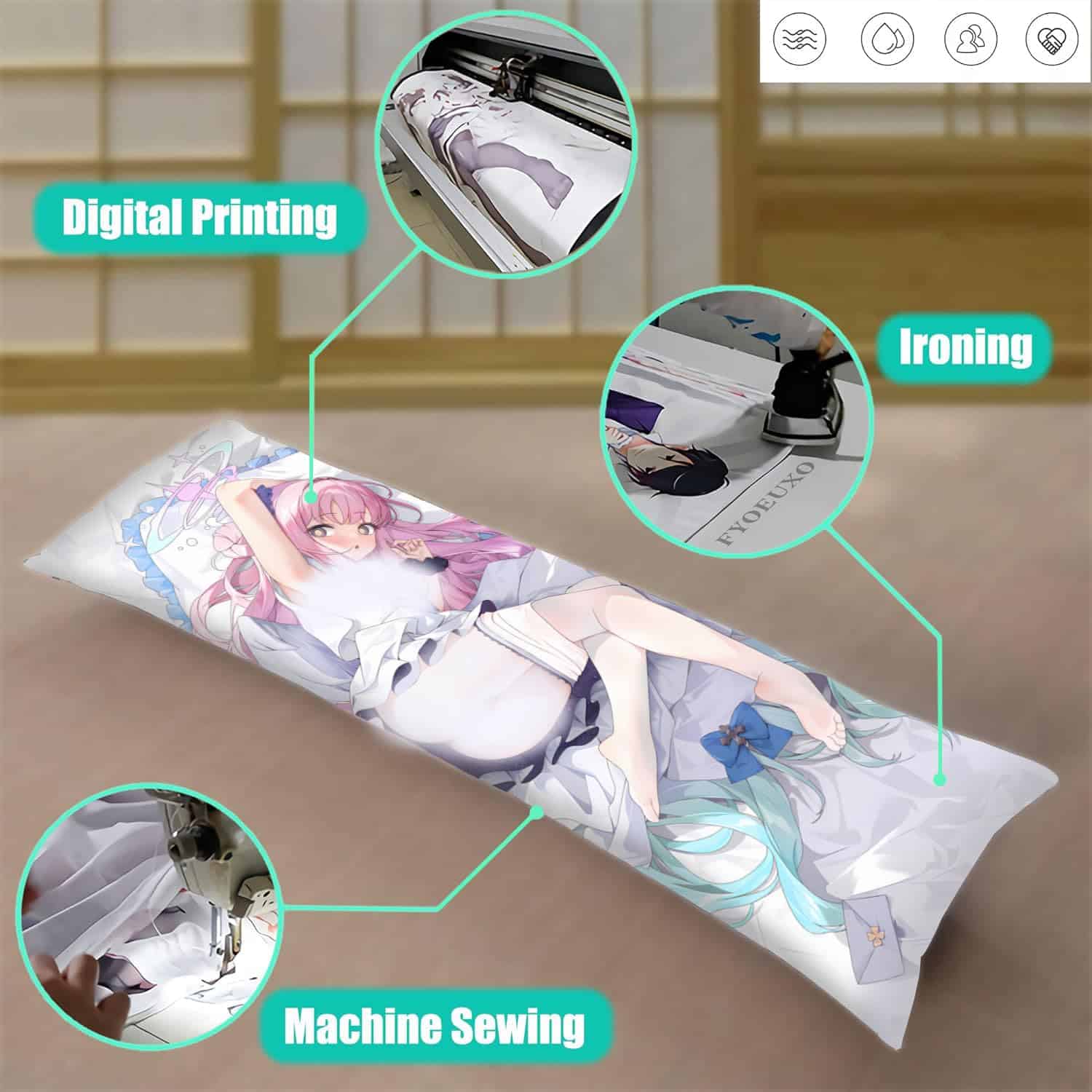 Funda de almohada para cuerpo -Mika - Imagen 5