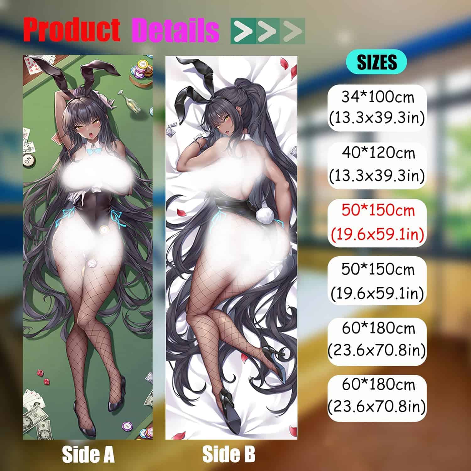 Funda de almohada tamaño vida - BGHEWRT Dakimakura Anime - Imagen 4