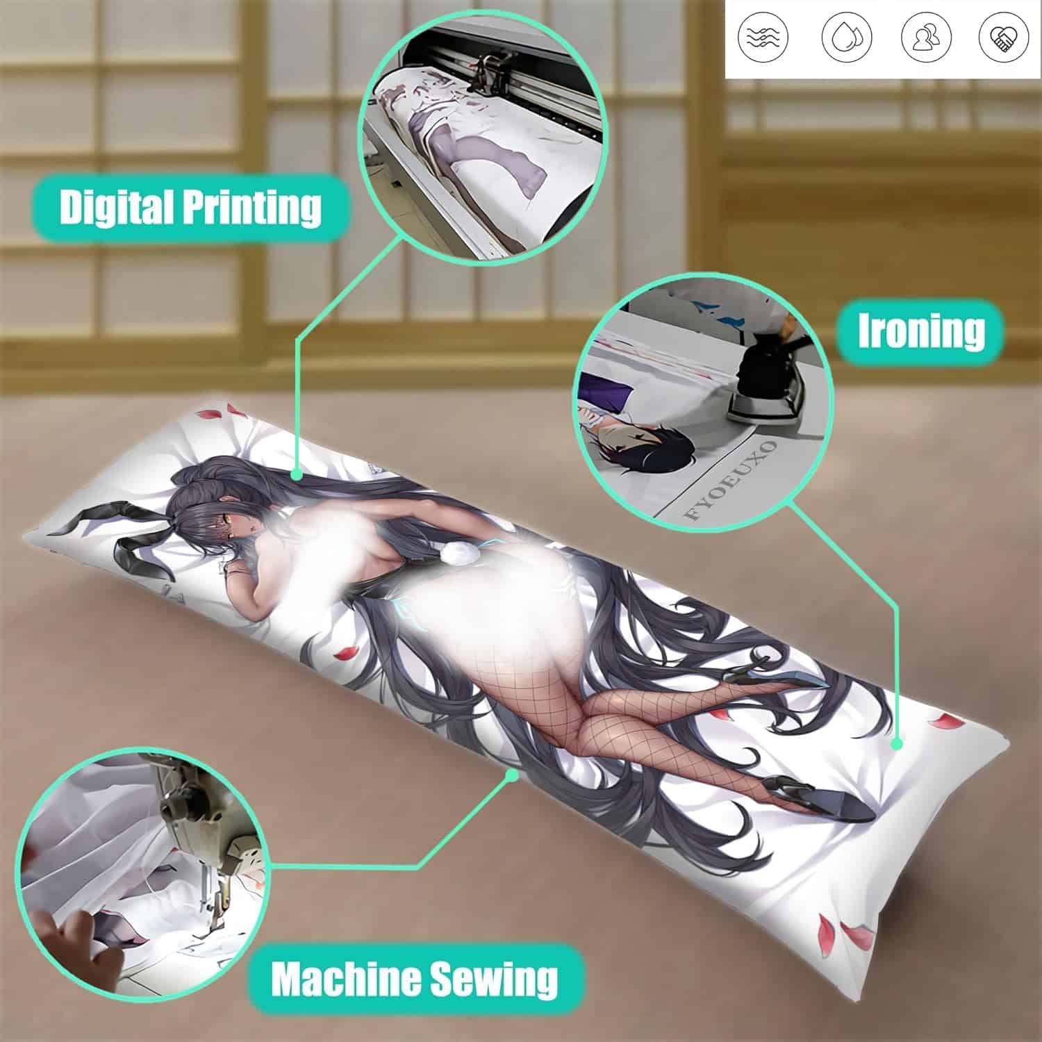 Funda de almohada tamaño vida - BGHEWRT Dakimakura Anime - Imagen 5