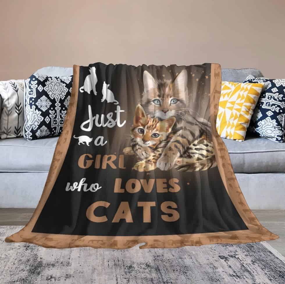 Manta de Gato Regalos para Niñas Mujeres Amantes de los - Imagen 3