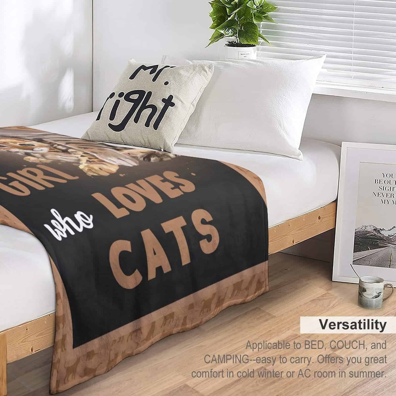 Manta de Gato Regalos para Niñas Mujeres Amantes de los - Imagen 8