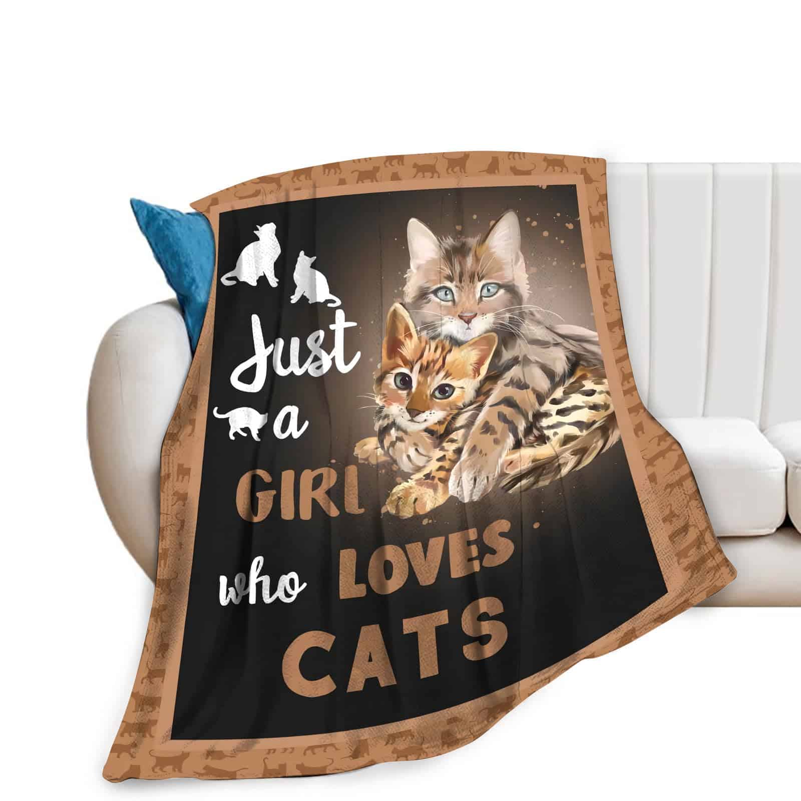 Manta de Gato Regalos para Niñas Mujeres Amantes de los