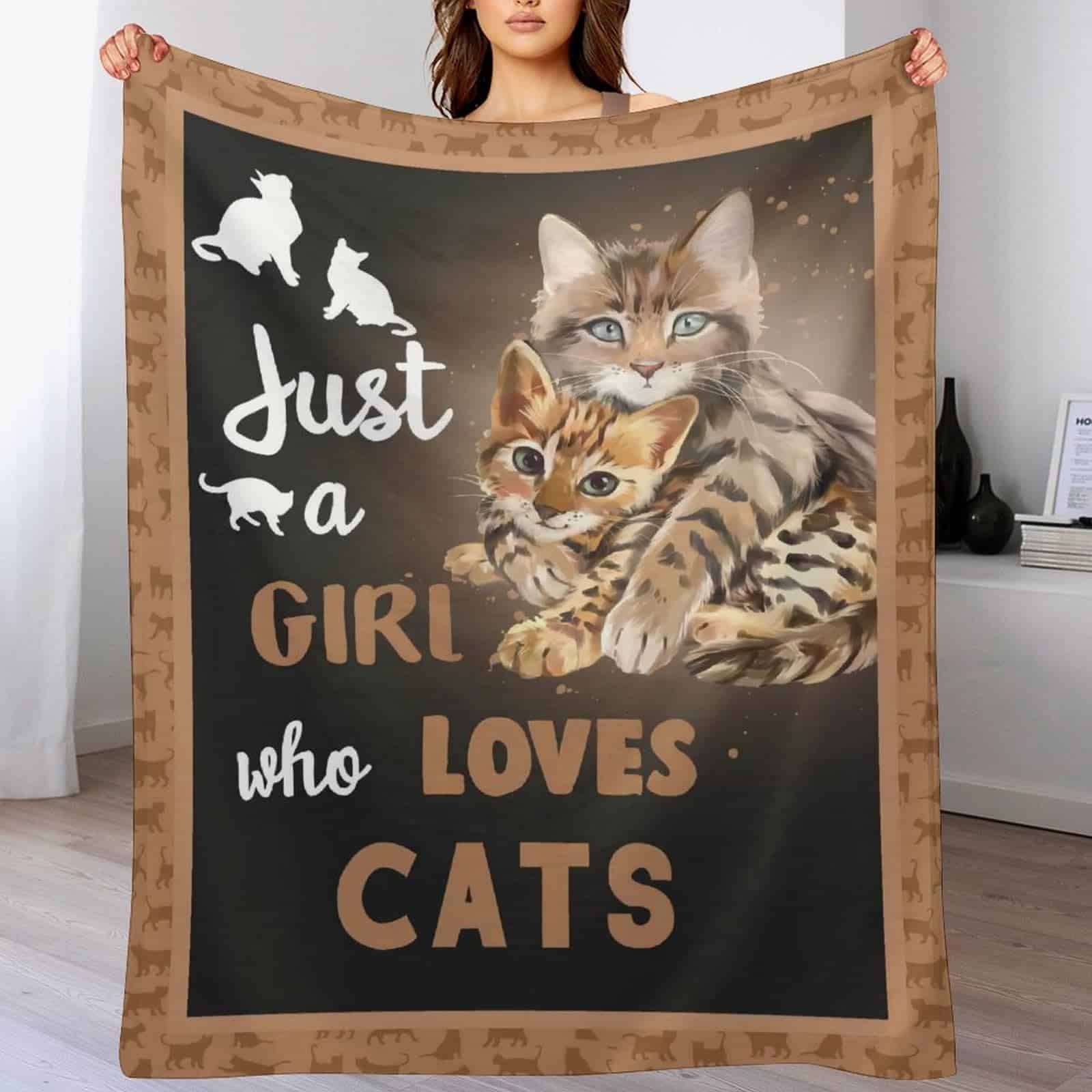 Manta de Gato Regalos para Niñas Mujeres Amantes de los - Imagen 6