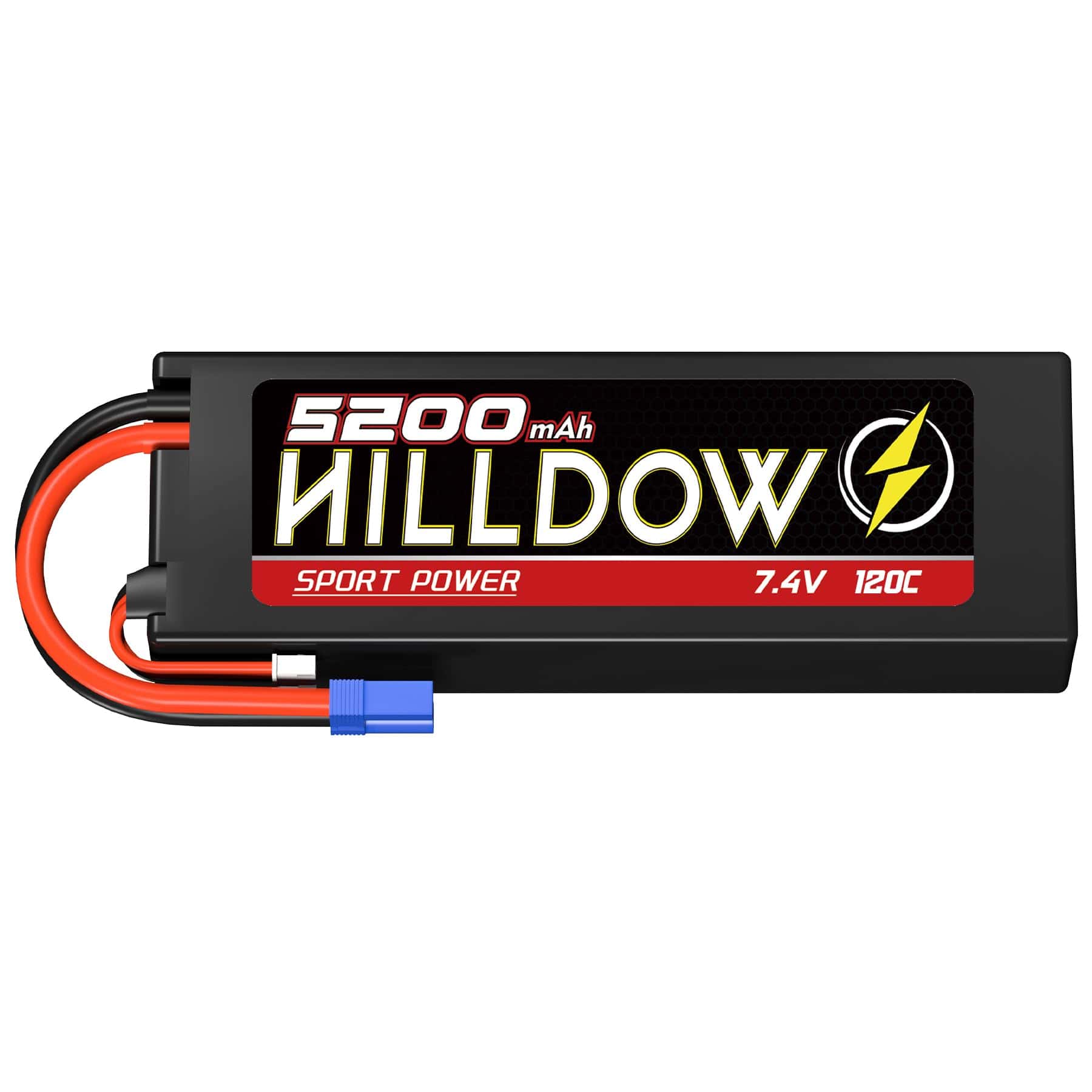 Batería Lipo Hilldow 2S 7.4V 120C 5200mAh con Estuche