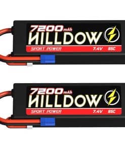 Batería de Lipo Hilldow 7.4V 2S 85C 7200mAh Estuche Duro