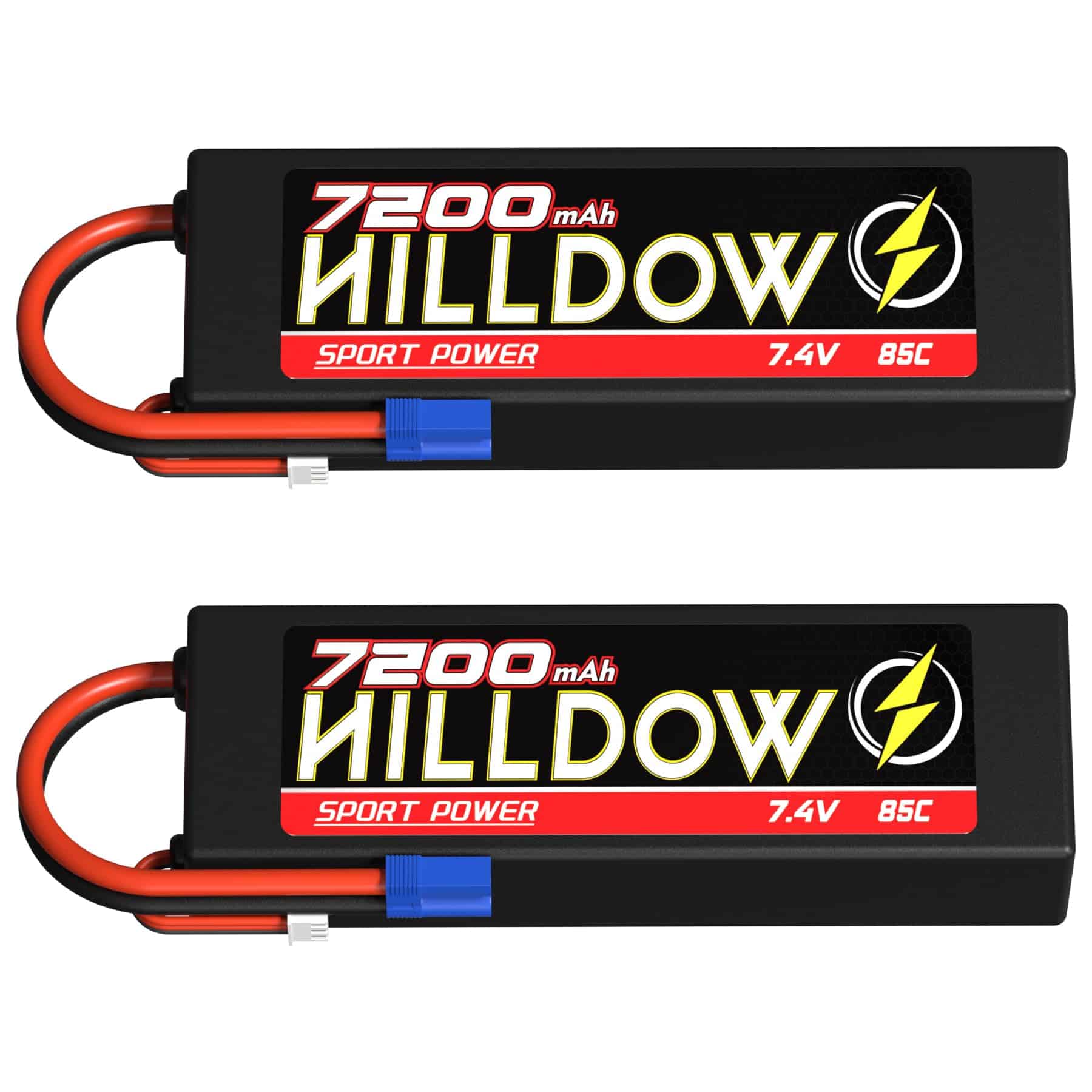 Batería de Lipo Hilldow 7.4V 2S 85C 7200mAh Estuche Duro