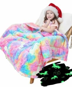 Manta Ponderada de Felpa Bood Glow 3 Libras, Manta