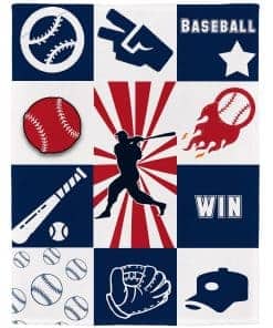 Manta de tiro de béisbol ABOXOBOG para sofá cama 50" x 60"