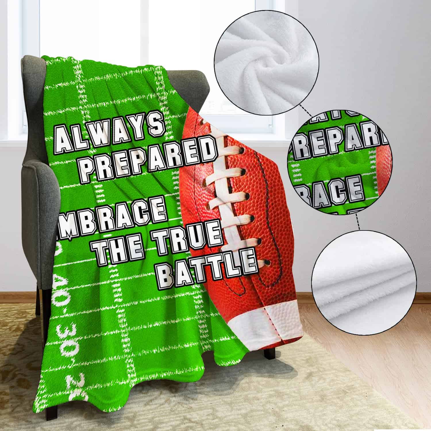 Manta de Tiro ABOXOBOG de Fútbol Americano para Sofá Cama - Imagen 6