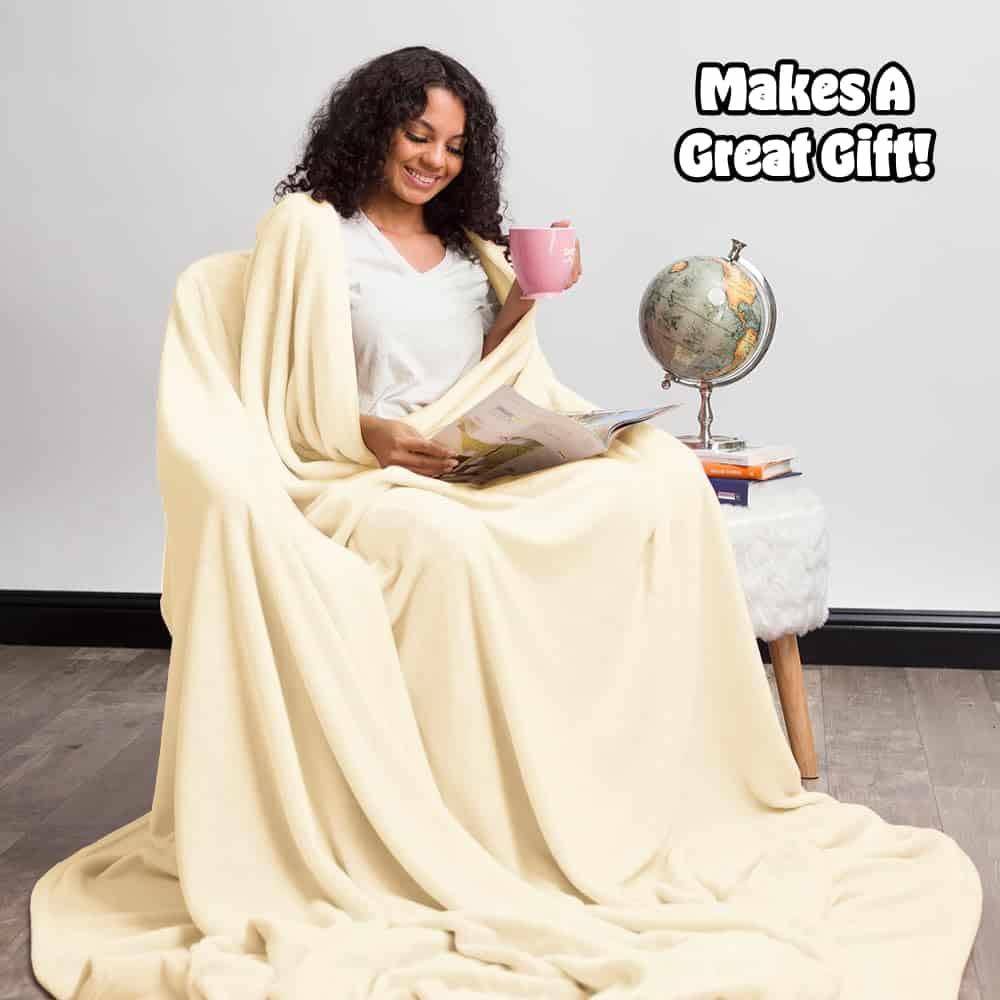 Manta THE COMFY Dream Big - 96x96 -Crema - Imagen 6