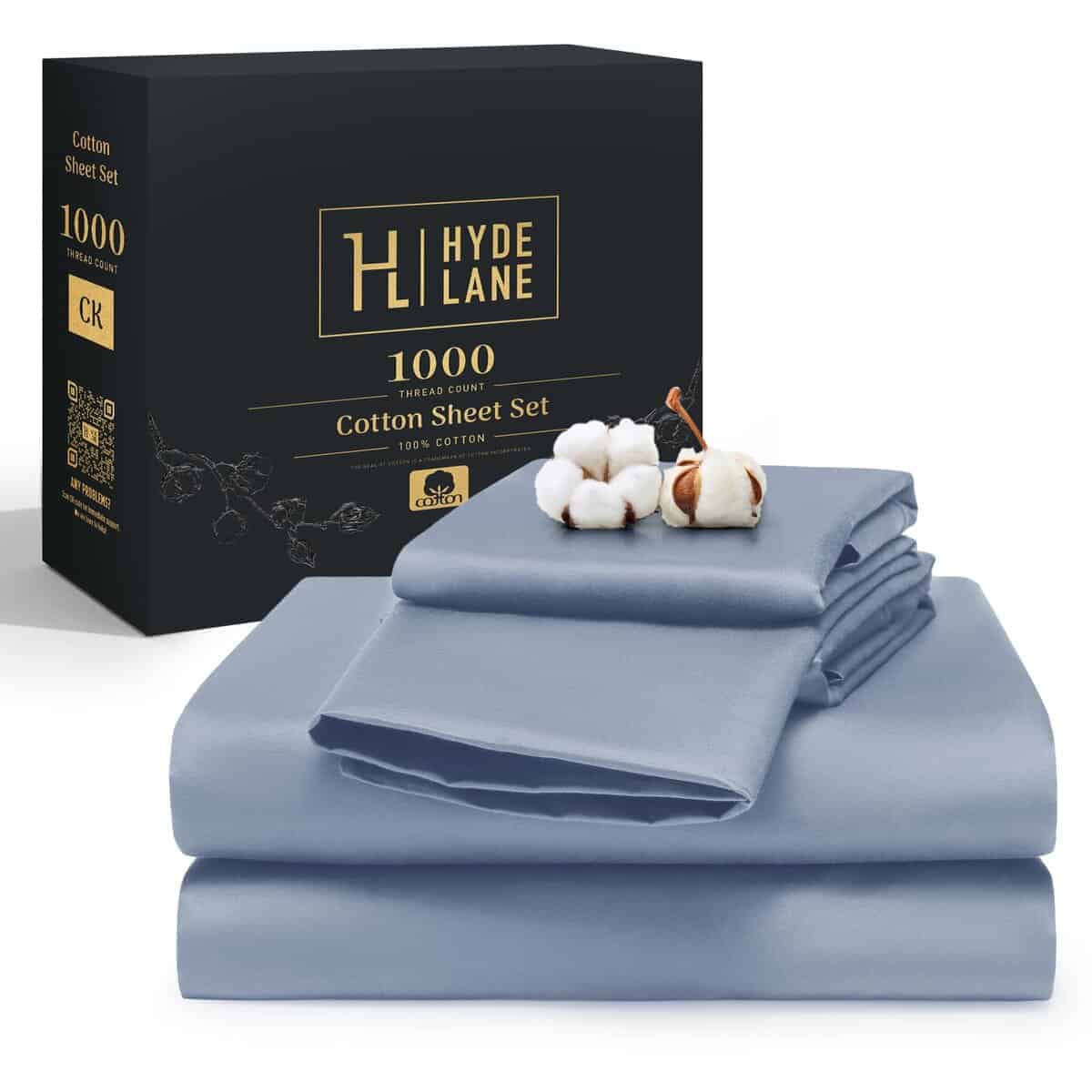 Juego de Sábanas de Lujo Hyde Lane de 1000 -Azul Ashley