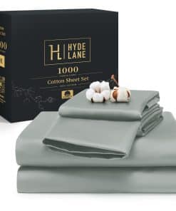 Juego de Sábanas de Lujo de 1000 Hilos 100% Algodón Tamaño