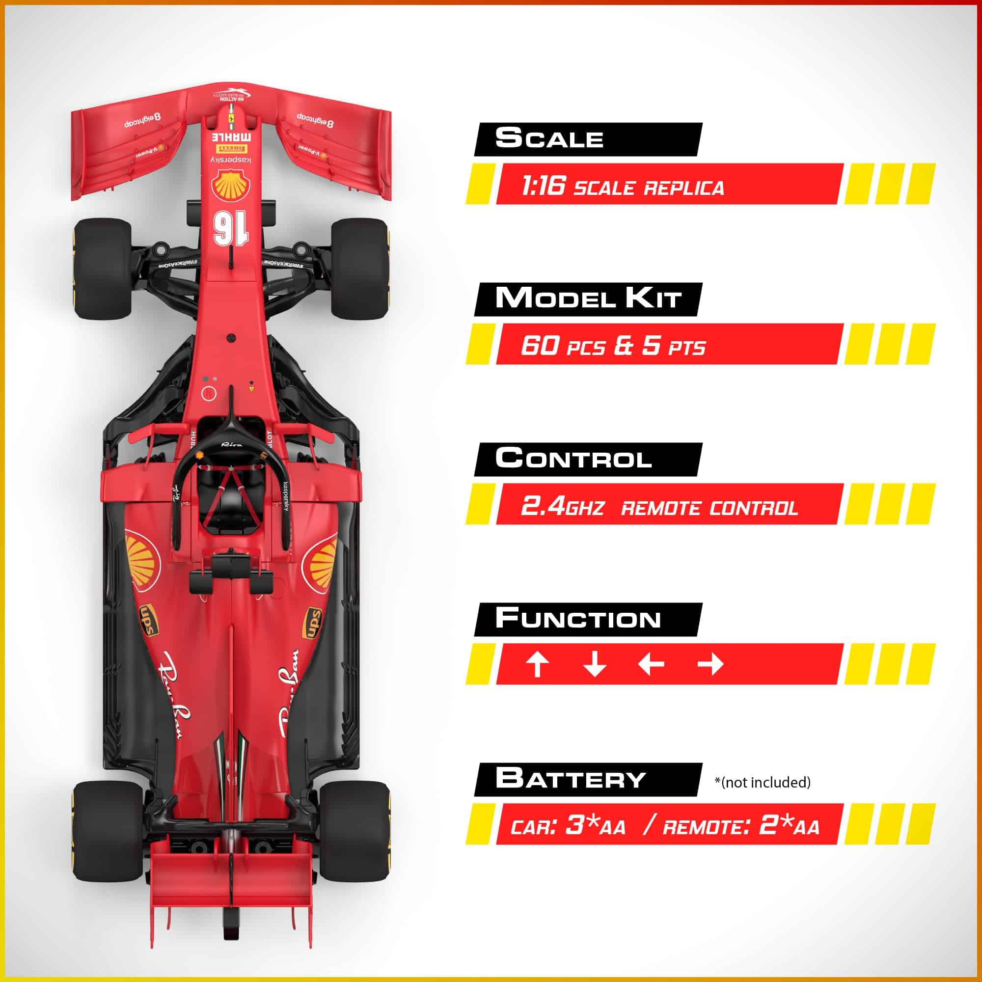 Kit de construcción de automóvil Ferrari F1 SF1000 con - Imagen 6
