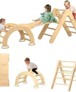 Set de Triángulo Pikler Qifeila - Gimnasio de -Madera
