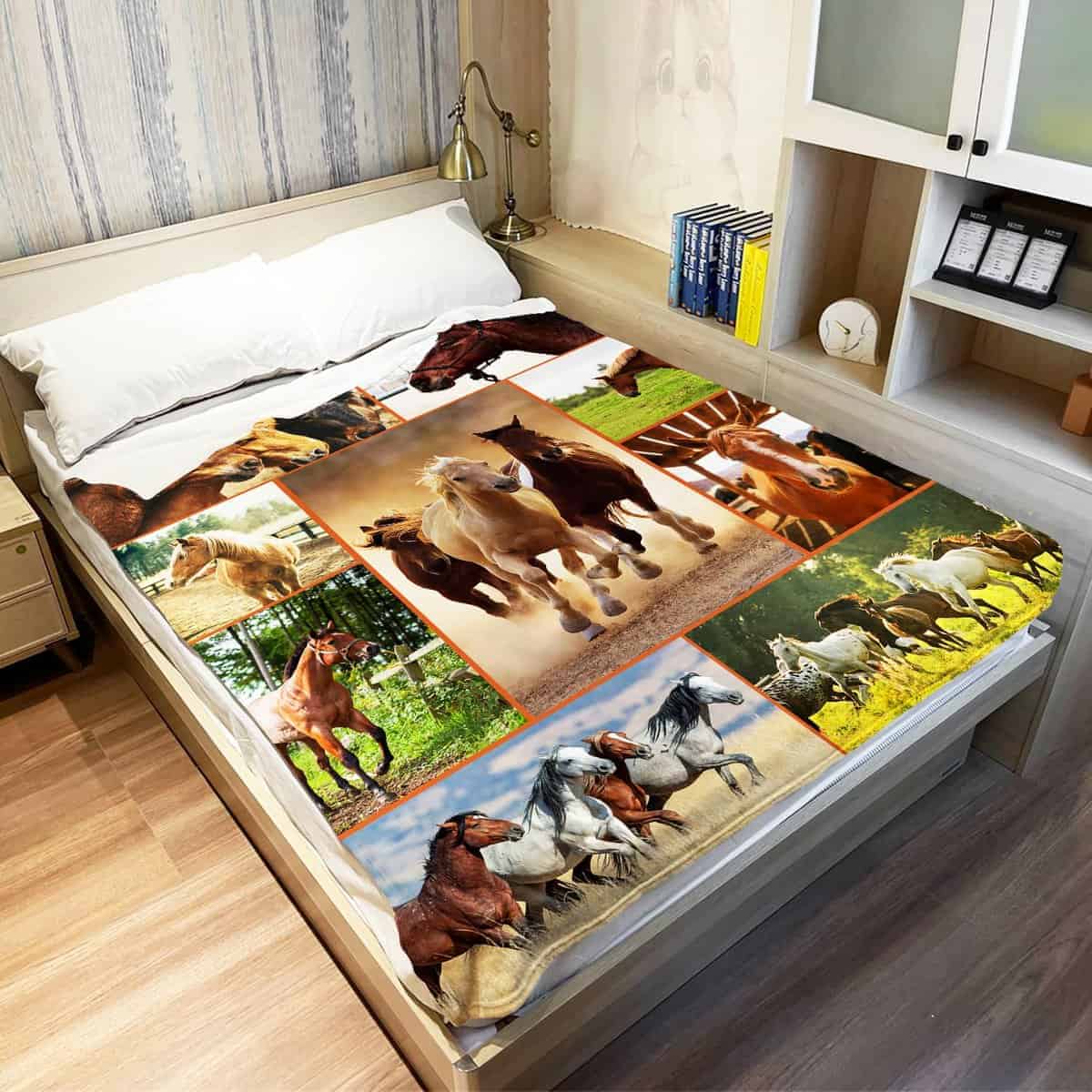 ABOXOBOG Manta de Caballo para Sofá Cama 60" x 80" Franela - Imagen 4
