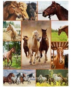 ABOXOBOG Manta de Caballo para Sofá Cama 60" x 80" Franela