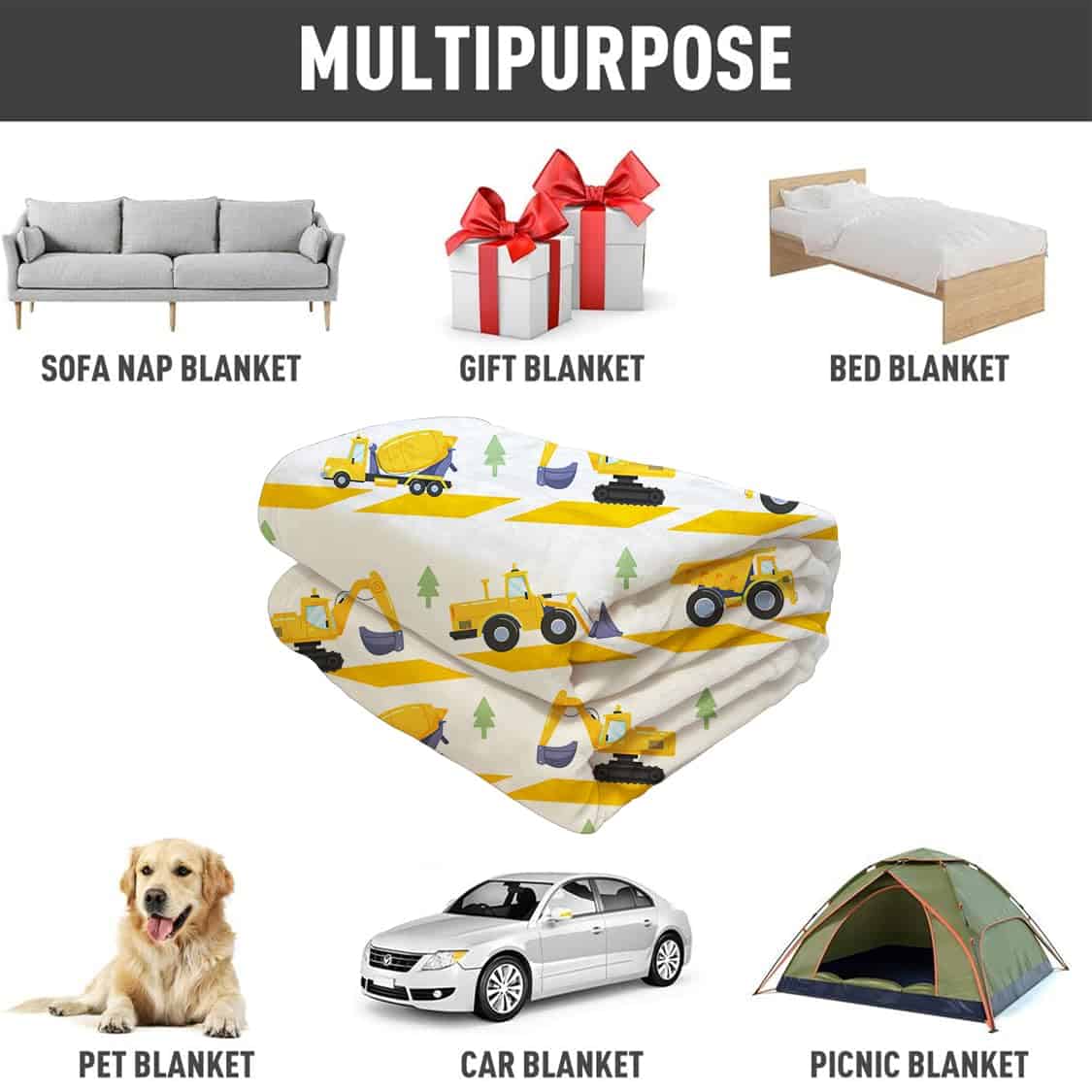 Manta de tir Truck ABOXOBOG para sofá cama 50" x 60" Suave - Imagen 7