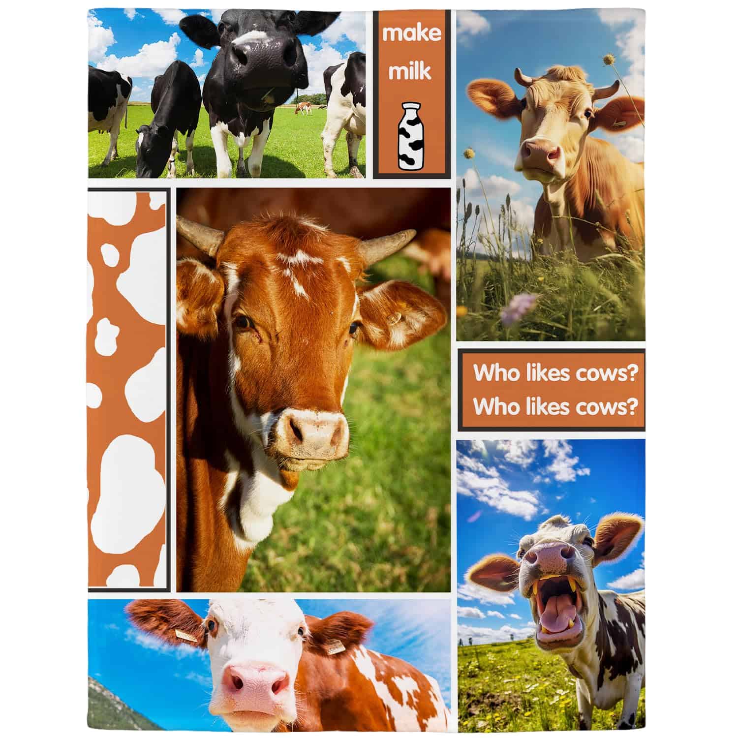 Manta de estampado de vaca ABOXOBOG para sofá cama suave