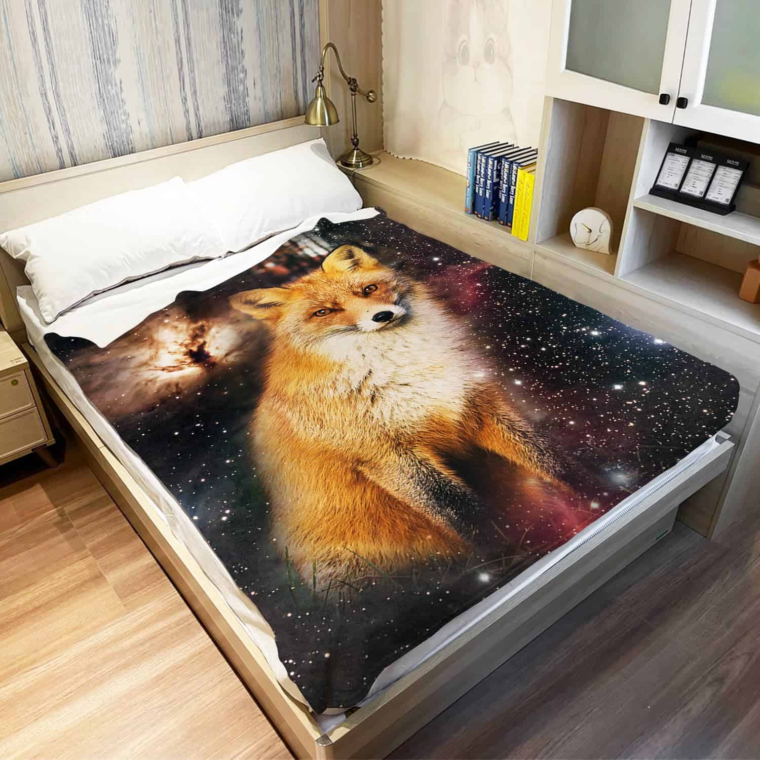 Manta de lobo ABOXOBOG para sofá cama 60" x 80" Suave - Imagen 4