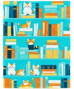 Manta de lanzamiento temática de libros ABOXOBOG para sofá