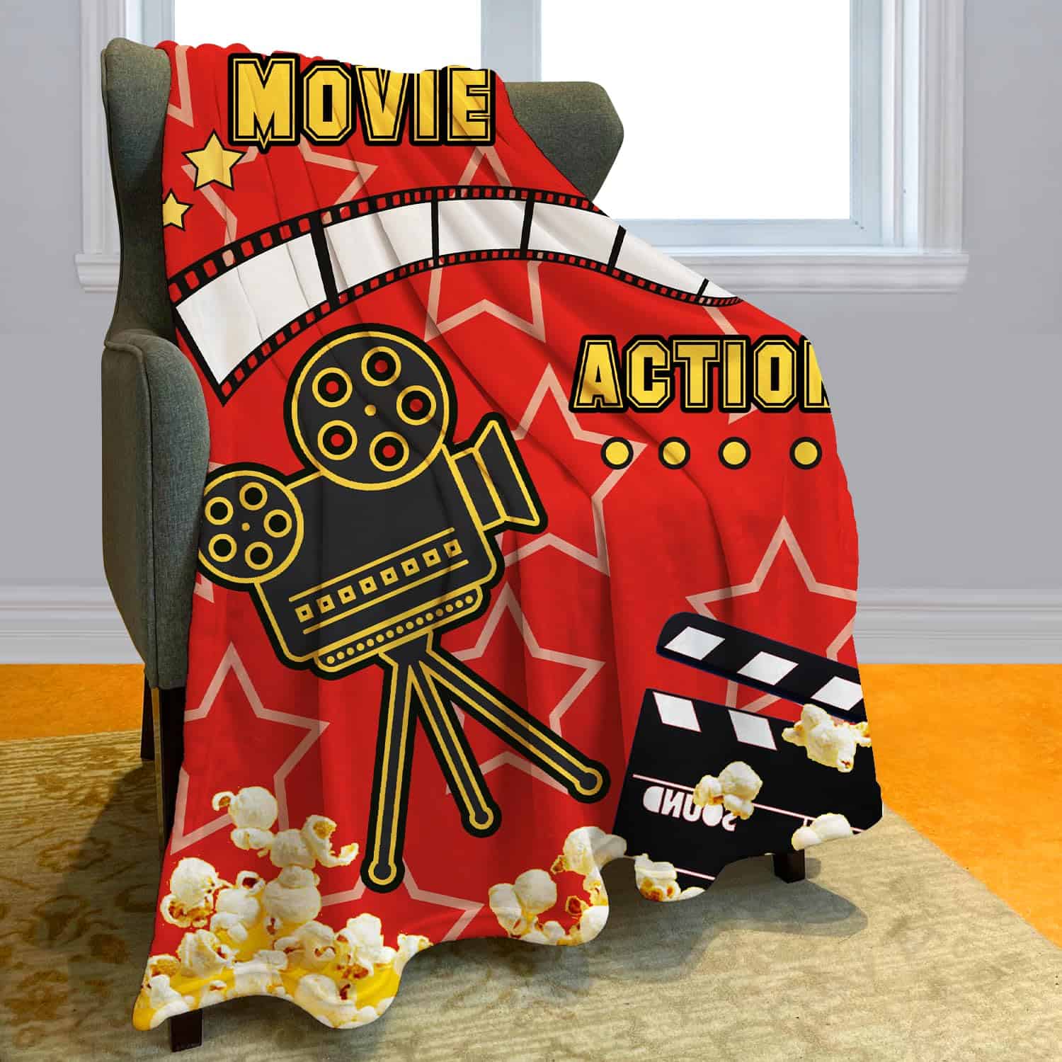 Manta de Cine Temático ABOXOBOG para Sofá Cama 50" x 60" - Imagen 5