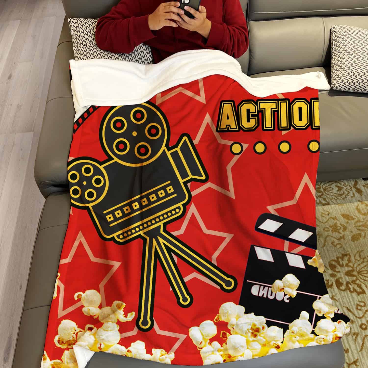 Manta de Cine Temático ABOXOBOG para Sofá Cama 50" x 60" - Imagen 3