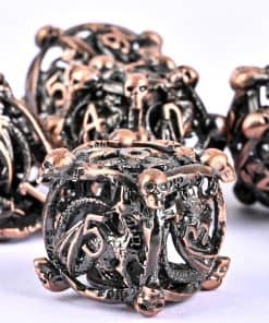 Set de Dados de Metal DND, UBEUCK 7PCS Calavera y Dragón