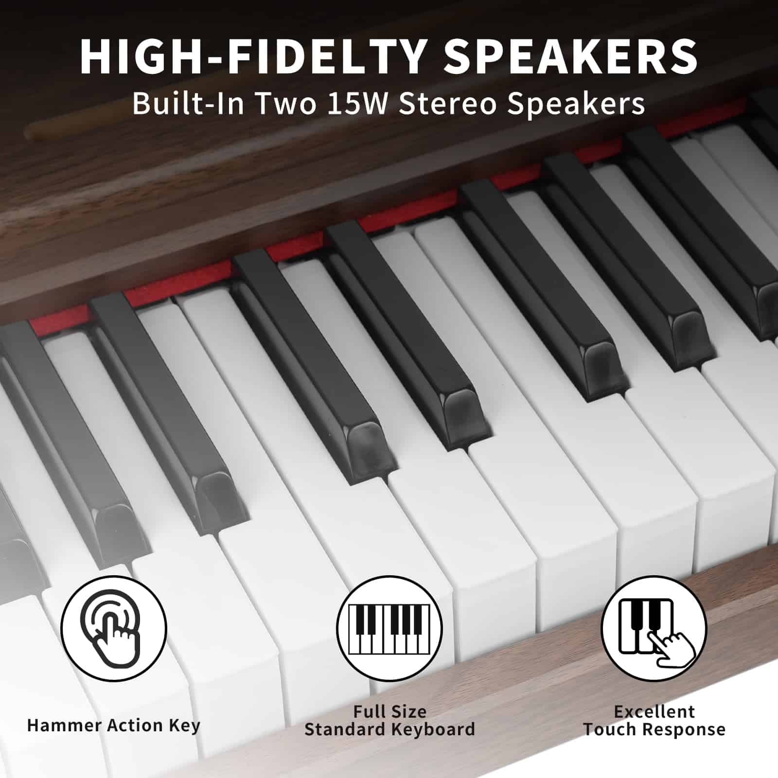 Piano Digital ZYRODIA de 37 Teclas con Pedal de Sustain - Imagen 4