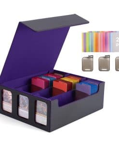 Caja de Almacenamiento de Cartas Venssu para -Negro y Morado