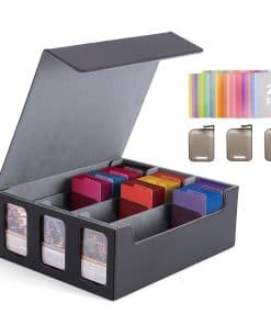 Caja de Almacenamiento de Cartas Venssu -Negro y Gris