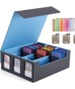 Caja de Almacenamiento de Cartas Venssu -Negro y Wathet