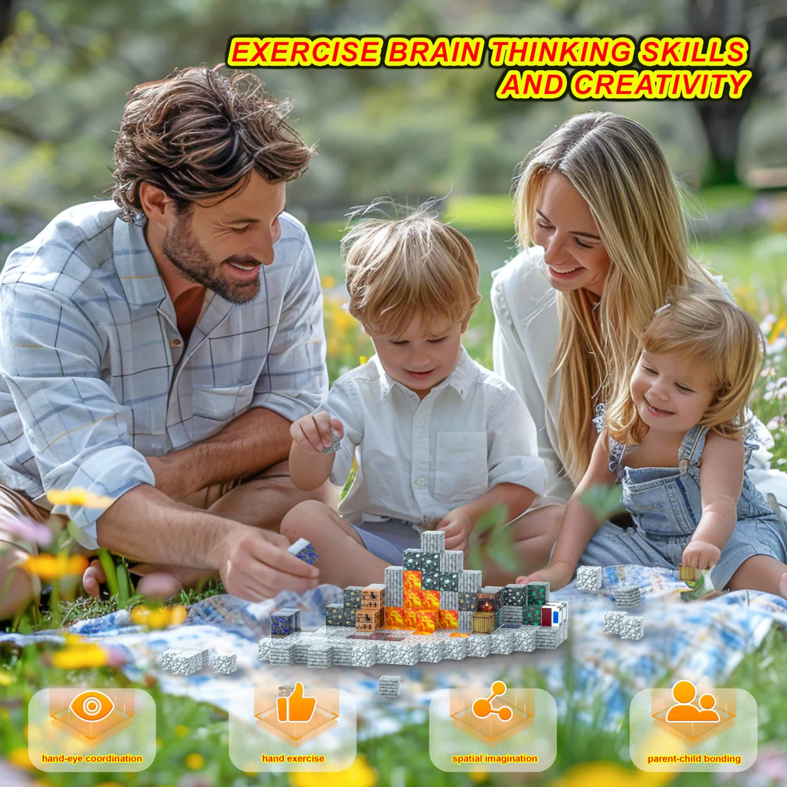 BPQZ 128PCS Bloques Magnéticos, Juguetes de Construcción - Imagen 6