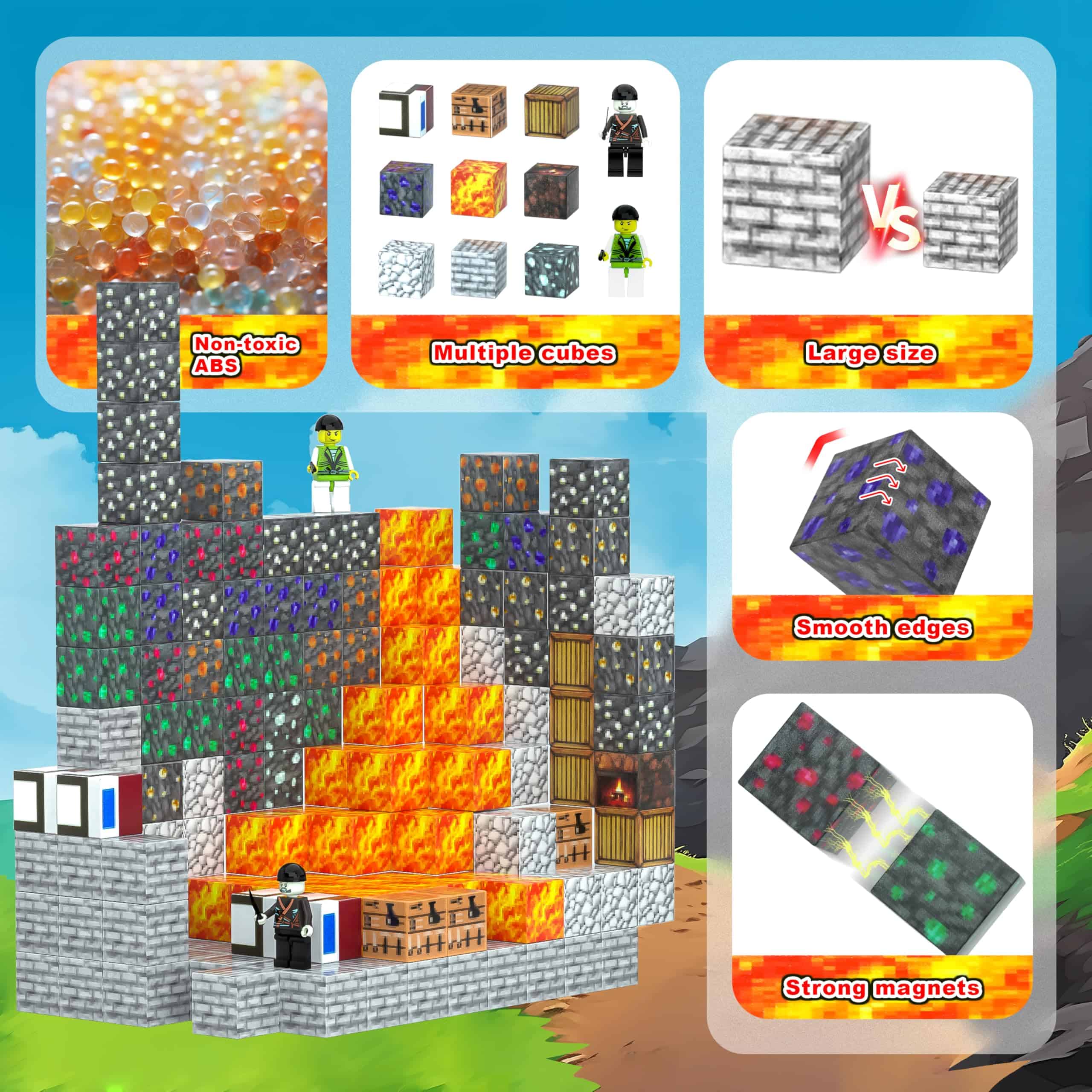 BPQZ 128PCS Bloques Magnéticos, Juguetes de Construcción - Imagen 5