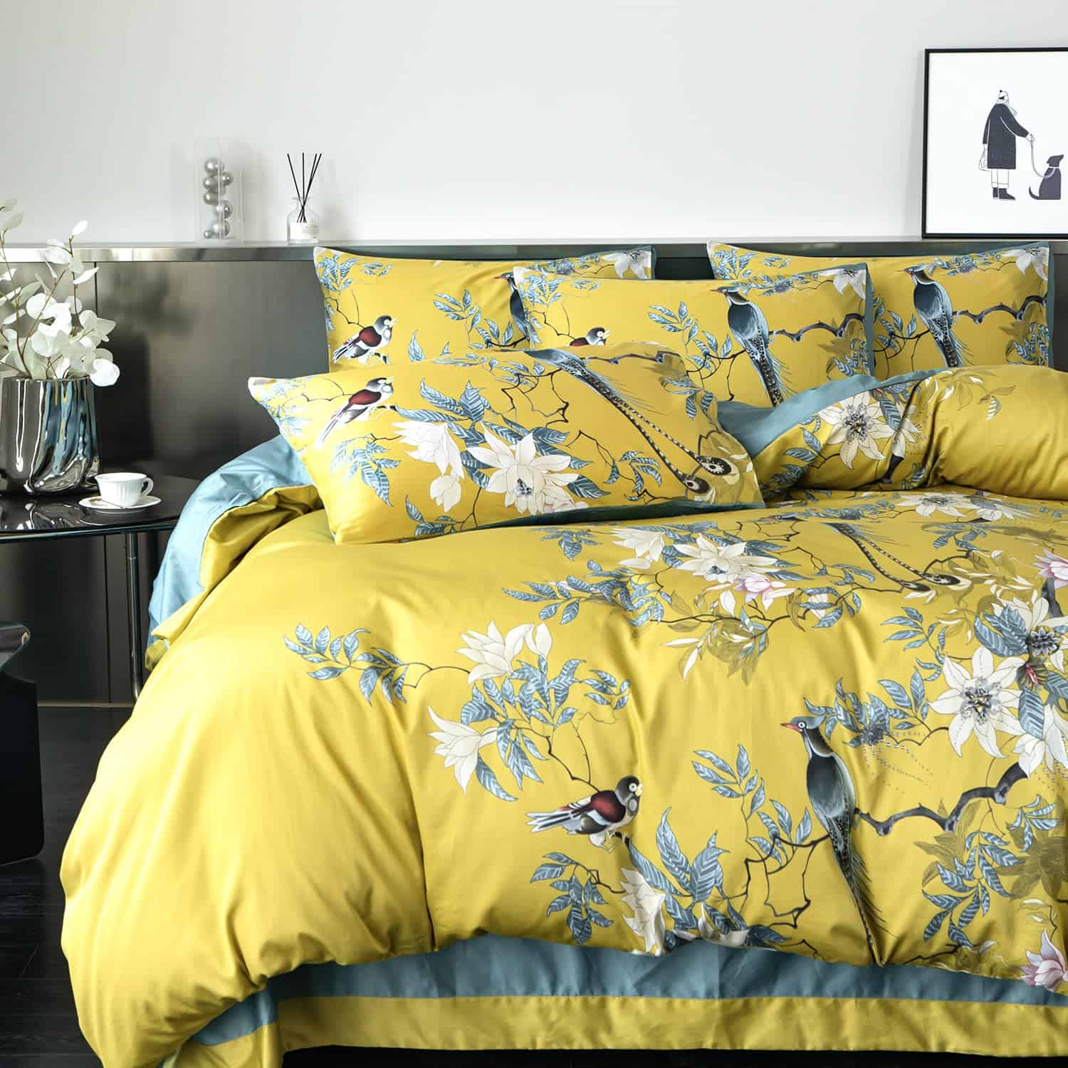 Juego de Funda Nórdica BUPIRD Twin de Algodón Floral - Set - Imagen 5