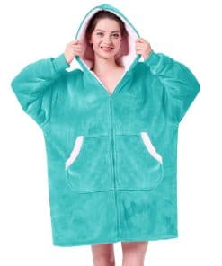 JOYWOO Manta con Capucha Teal Turquesa, Regalos de