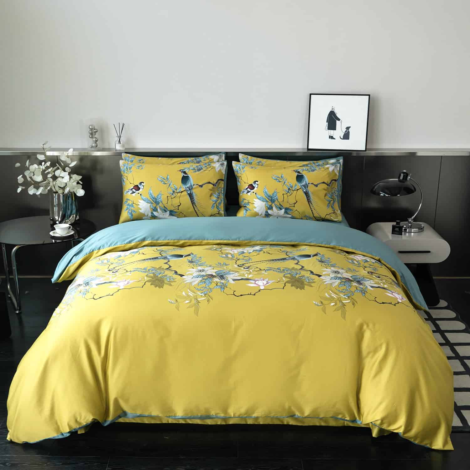 Juego de Funda Nórdica BUPIRD Twin de Algodón Floral - Set - Imagen 3