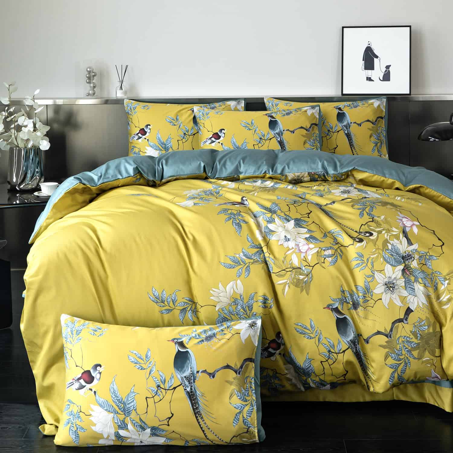 Juego de Funda Nórdica BUPIRD Twin de Algodón Floral - Set - Imagen 4