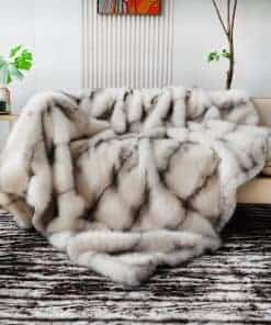 Manta de Lana Sintética, Suave y Acogedora para Cama y