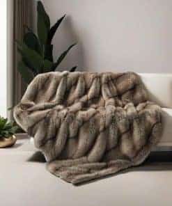 Manta de piel sintética, super suave y acogedora manta de