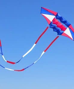 Cometa de Playa para Adultos Grande con -Rojo, Blanco y Azul