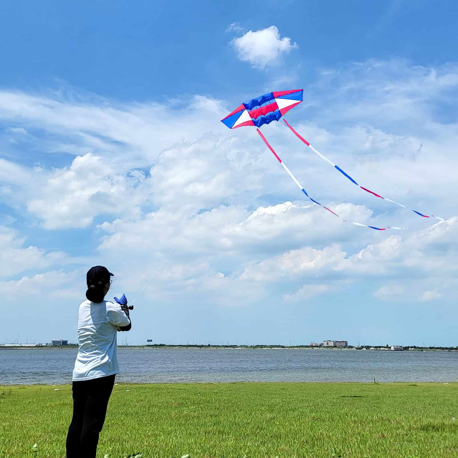 Cometa de Playa para Adultos Grande con -Rojo, Blanco y Azul - Imagen 5