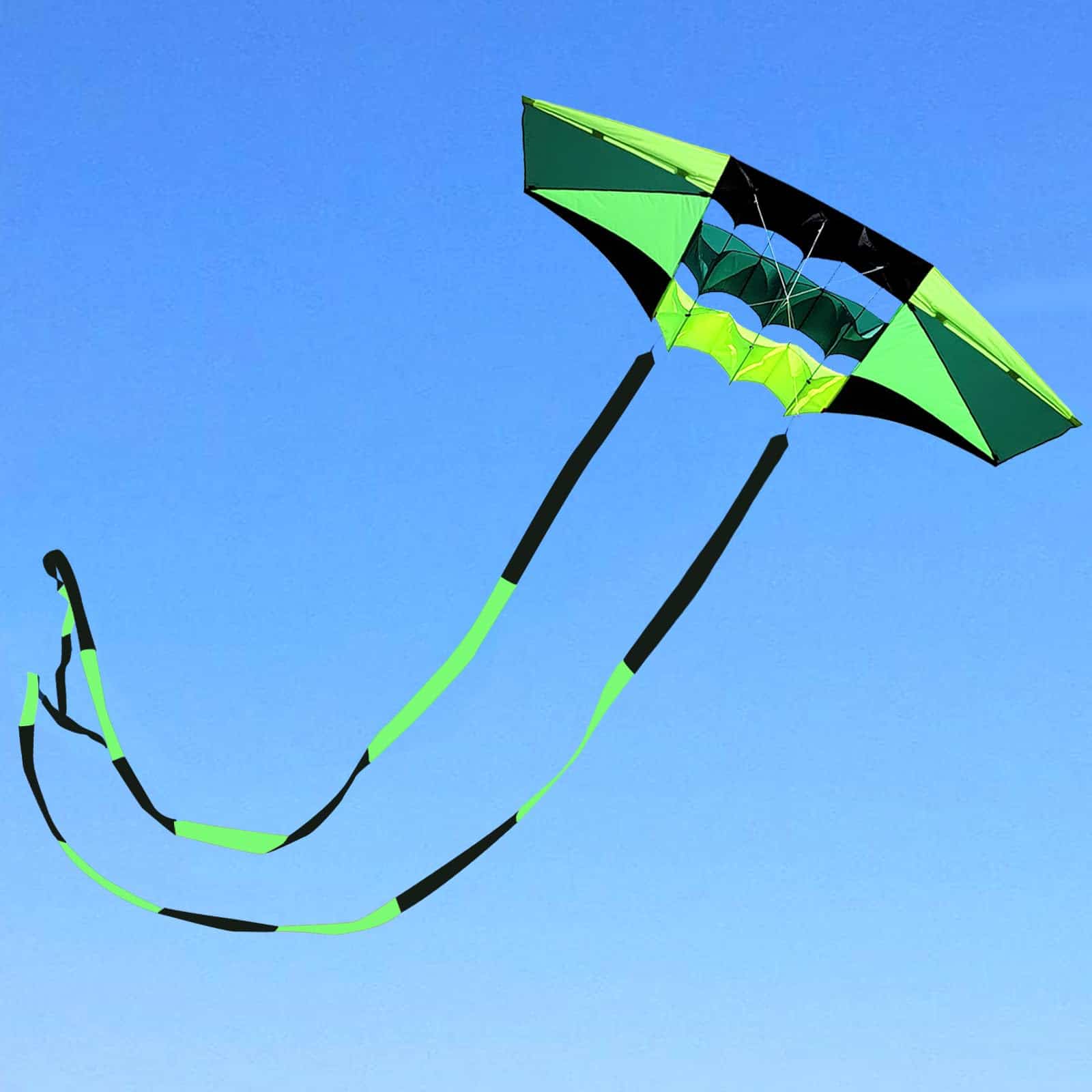 Cometa de Playa para Adultos Grande con -Negro y Verde