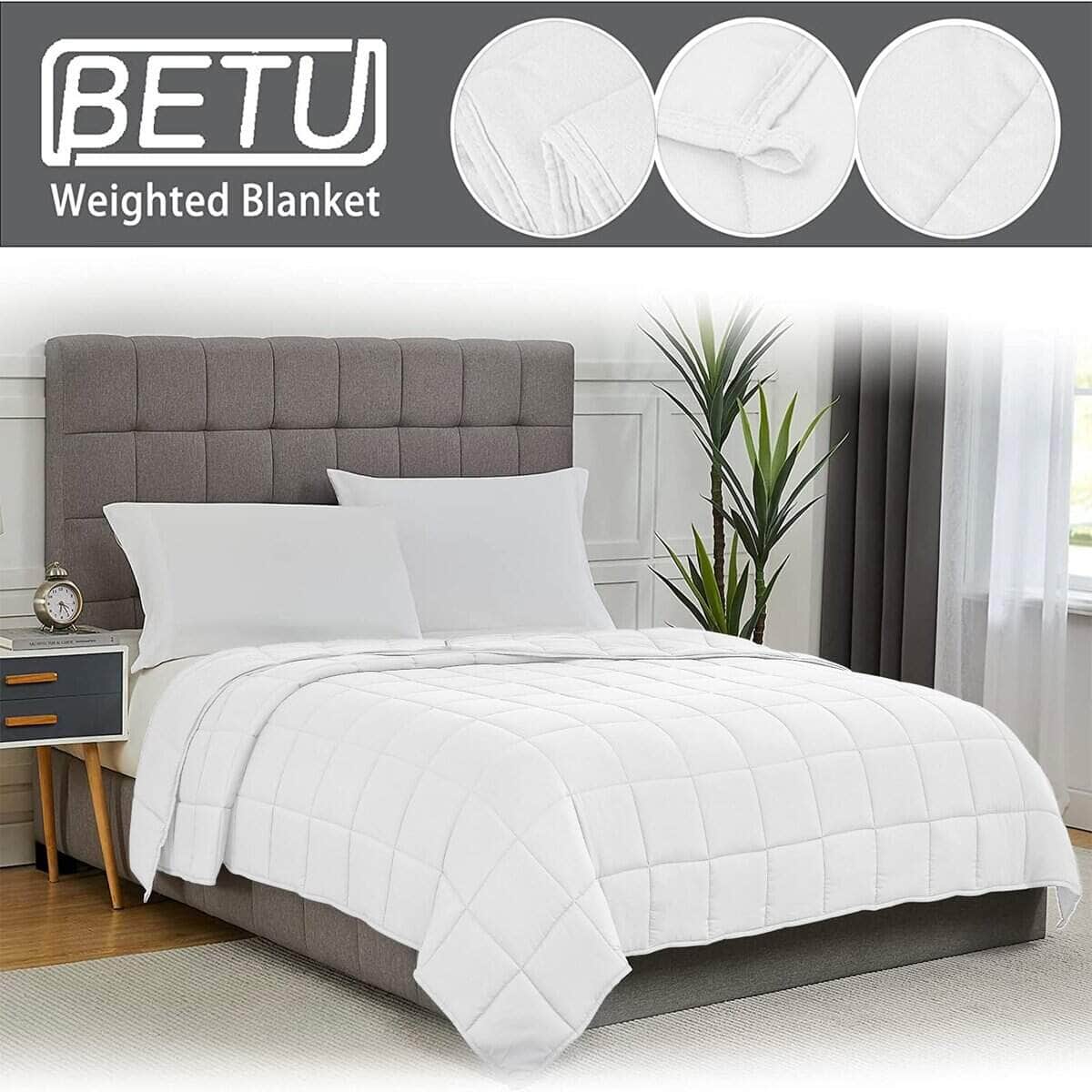 Manta Ponderada para Adultos (20lbs, 48"x72" -Blanco - Imagen 4