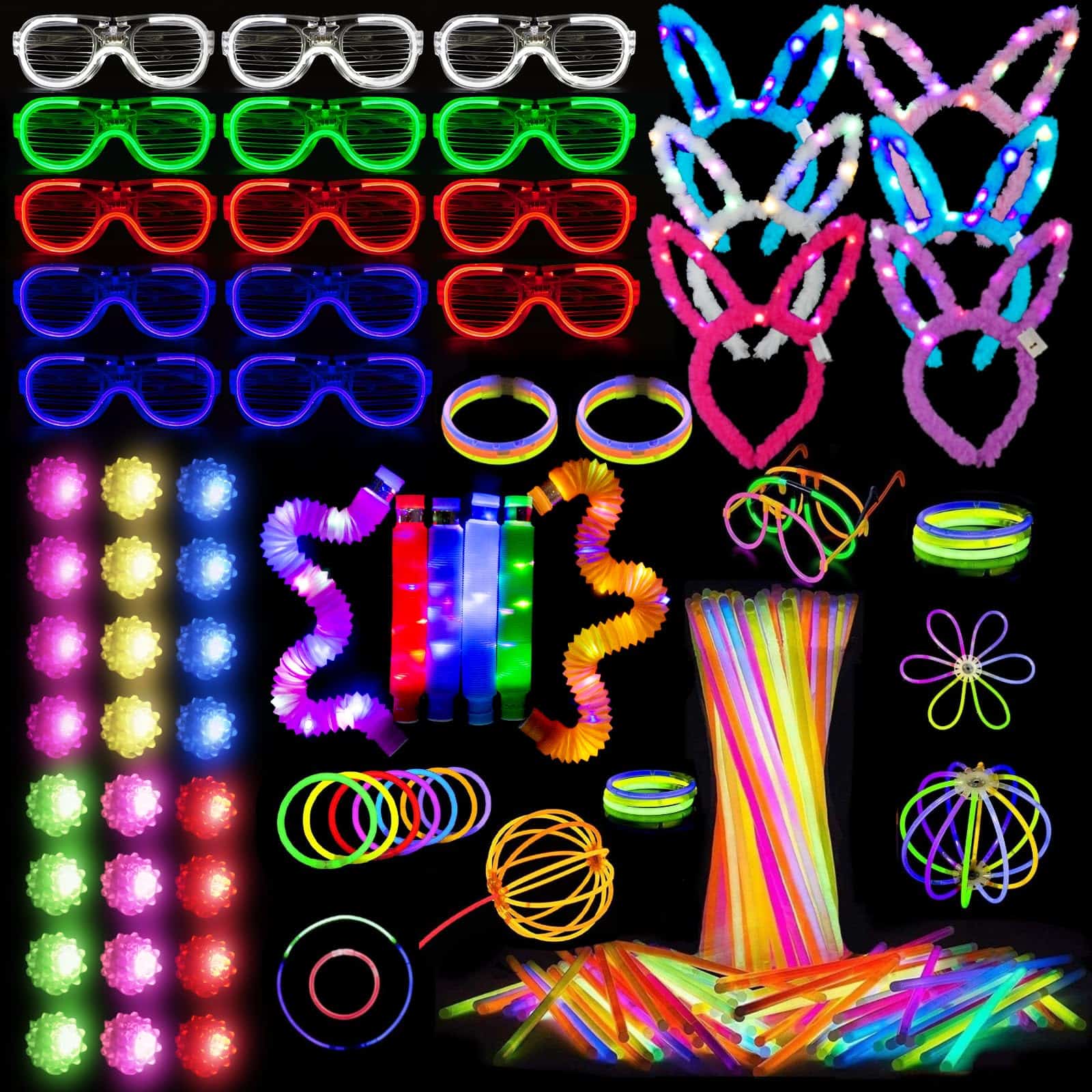 HTPREC 150 PCS LED Light Up Toy Party Favors, suministros