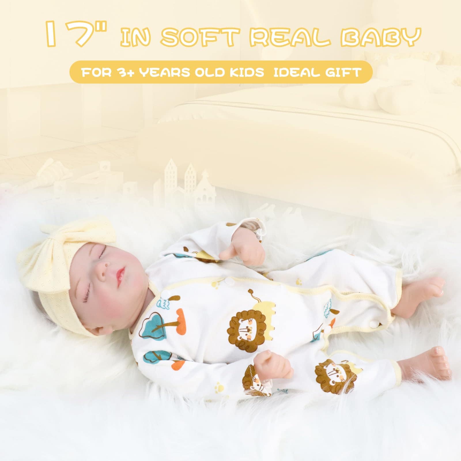 Muñecas Bebé Realistas SOWISEOPT, Muñeca Bebé Real de 17" - Imagen 6