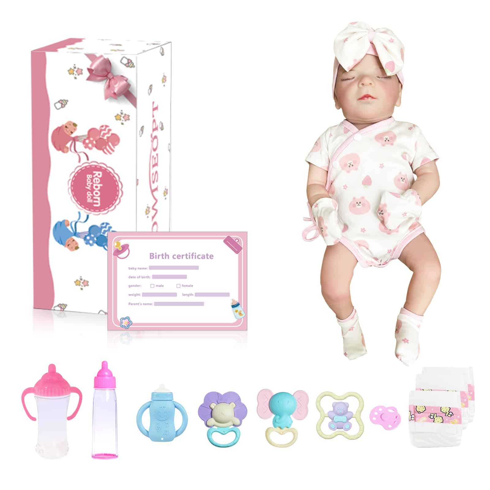 Muñeca Reborn SOWISEOPT de 17", Realista con Cuerpo Suave, - Imagen 7