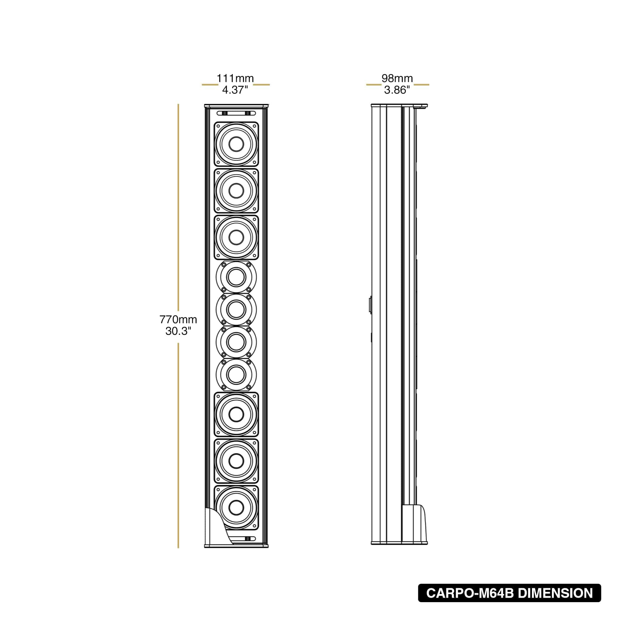 Altavoz de columna compacto de aluminio resistente a la - Imagen 7